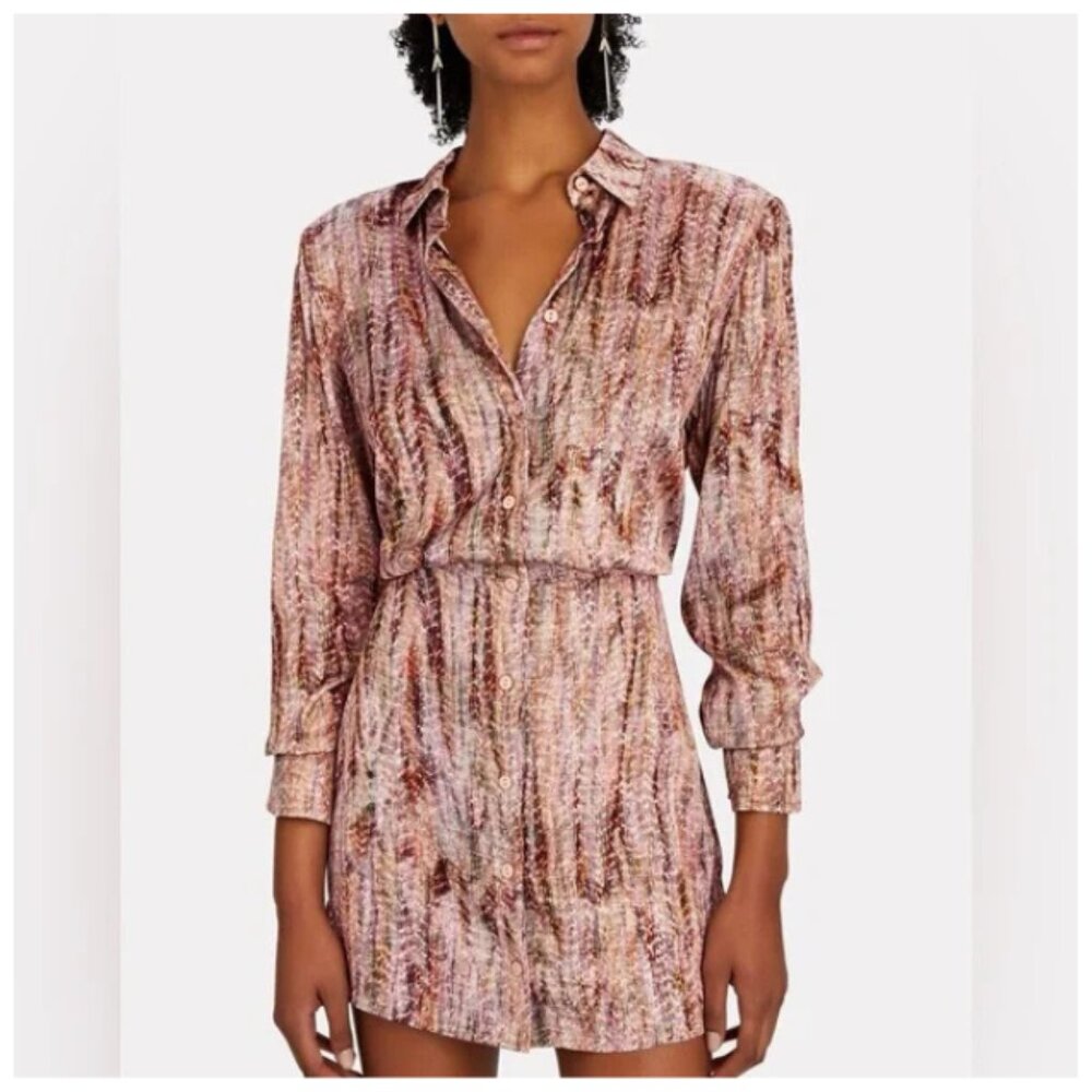 Alexis Ciandra Crepe Mini Shirt Dress, XS